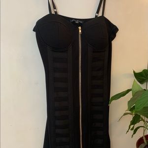 Black zipper dress
